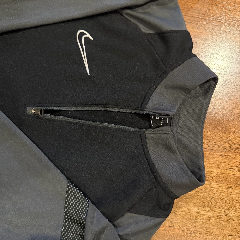 Nike Black and Gray Quarter-Zip Pullover